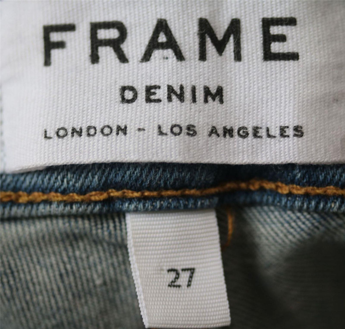 FRAME LE SKINNY DE JEANNE DISTRESSED DENIM SKINNY  JEANS W27 UK 8/10