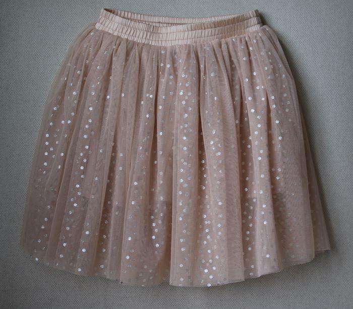 STELLA MCCARTNEY KIDS GIRLS PINK TULLE SKIRT WITH SILVER POLKADOT 3 YEARS
