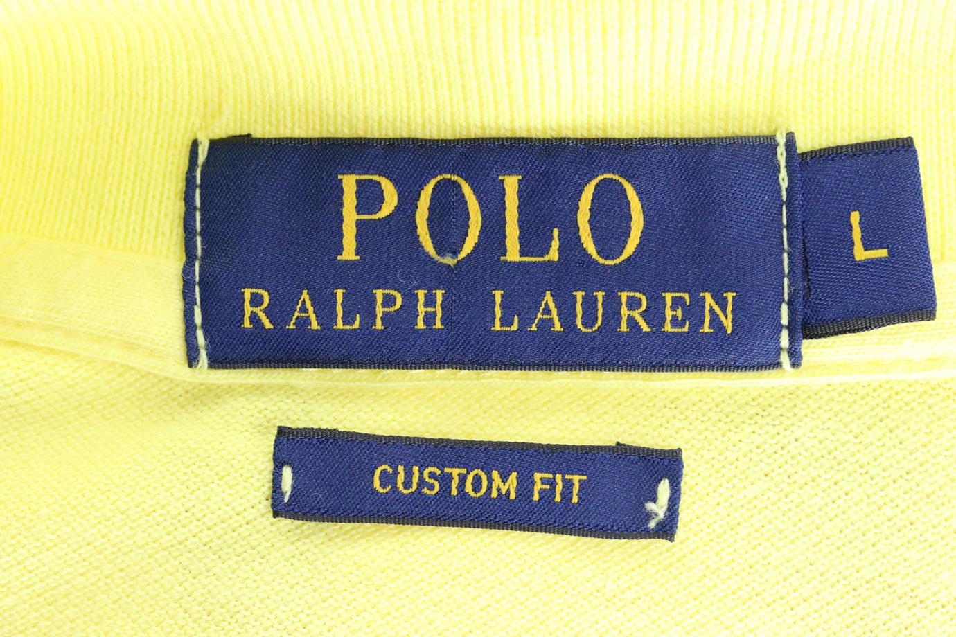 POLO RALPH LAUREN MEN'S CUSTOM FIT COTTON PIQUÉ POLO SHIRT LARGE