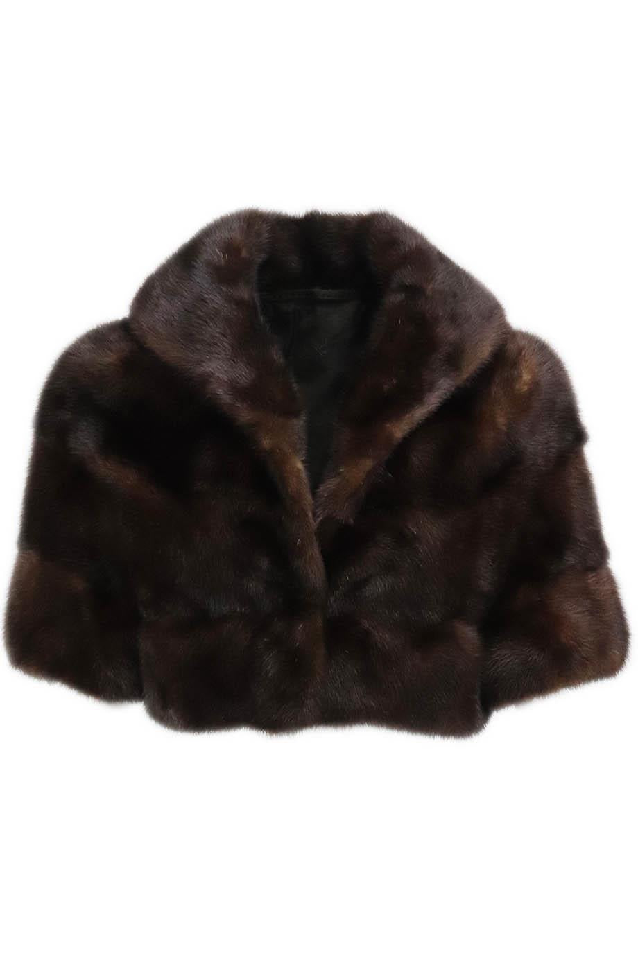 UNKNOWN BRAND CROPPED MINK FUR JACKET SMALL