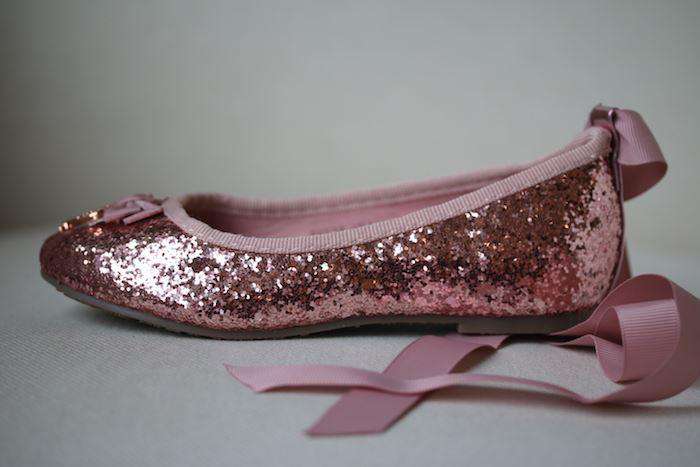 ANGEL'S FACE GIRLS PINK GLITTER BALLERINA SHOES EU 29 UK 11