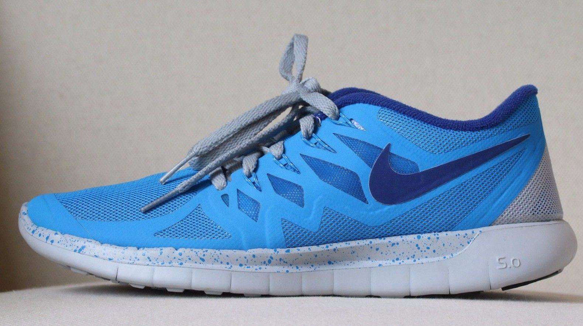 NIKE FREE 5.0 BLUE H2O REPEL TRAINERS 38.5 UK 5 US 7.5