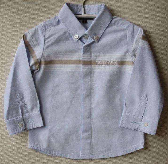 ROBERTO CAVALLI BABY BLUE COTTON SHIRT 12 MONTHS