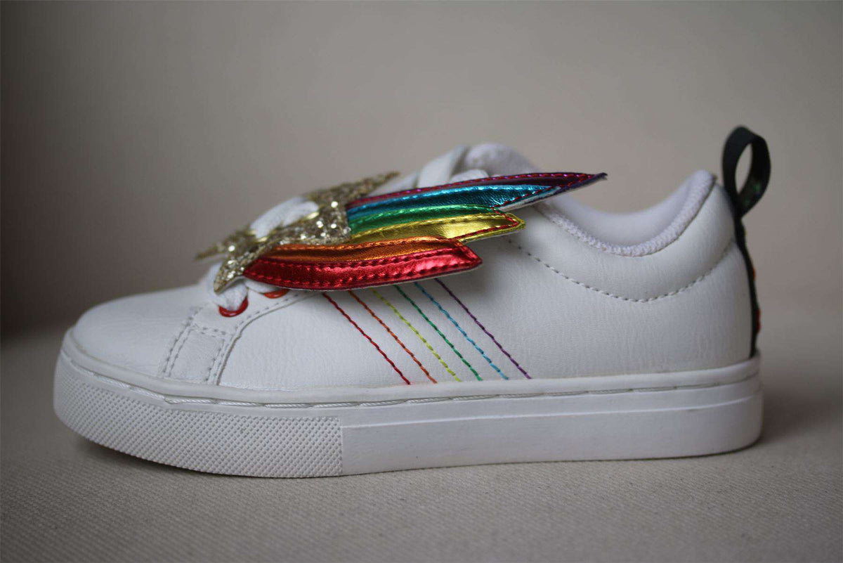 MINI MISS KG GIRLS SUPERSTAR RAINBOW TRAINERS EU 27 UK 9