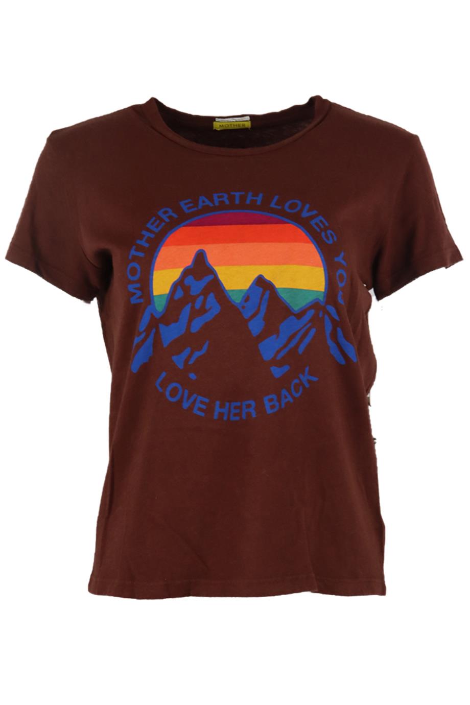 MOTHER PRINTED COTTON JERSEY T-SHIRT SMALL