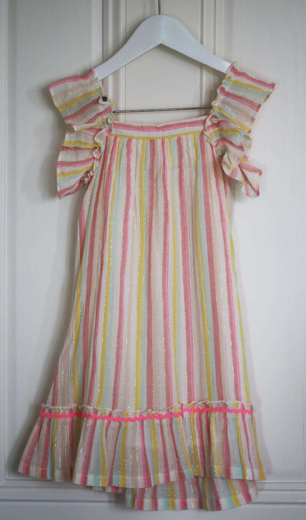 BILLIEBLUSH KIDS GIRLS STRIPED CREPE DRESS 6 YEARS