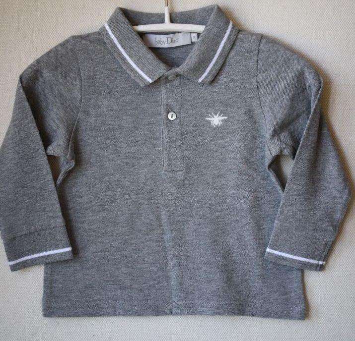 BABY DIOR GREY POLO SHIRT 12 MONTHS