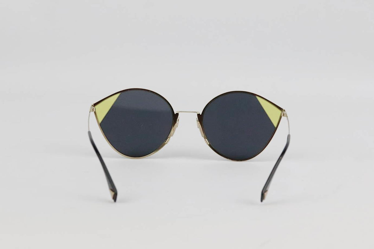 FENDI CAT EYE METAL FRAME SUNGLASSES