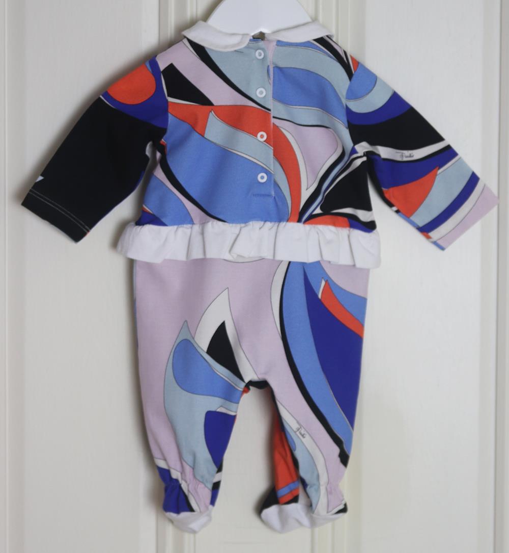 EMILIO PUCCI BABY GIRLS COTTON JERSEY BABYGROW 3 MONTHS