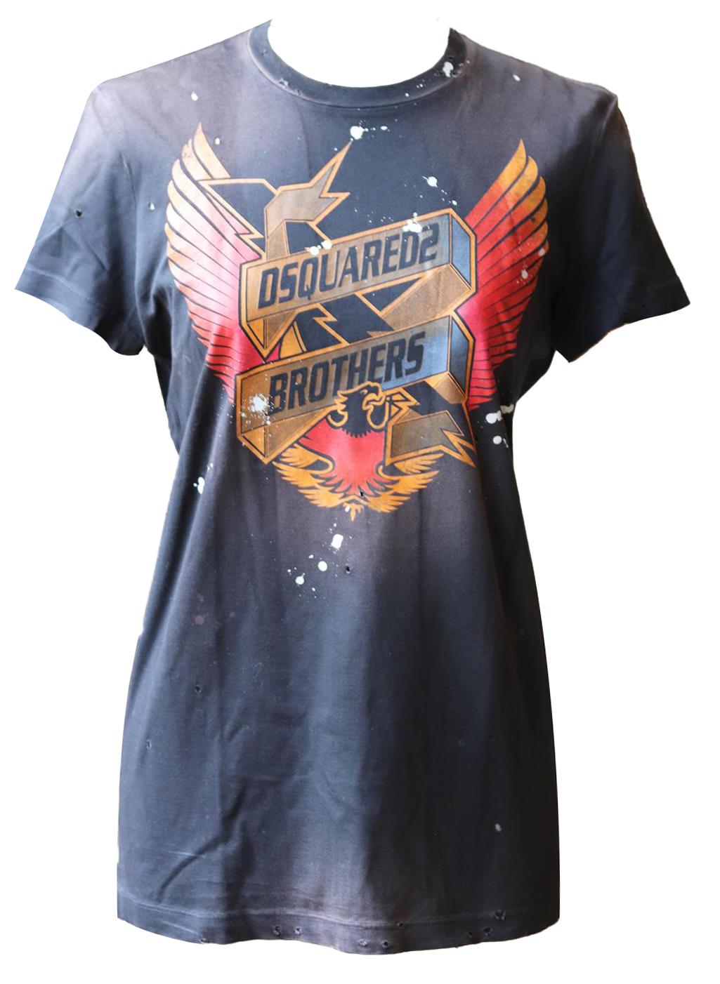 DSQUARED2 PRINTED COTTON JERSEY T-SHIRT MEDIUM