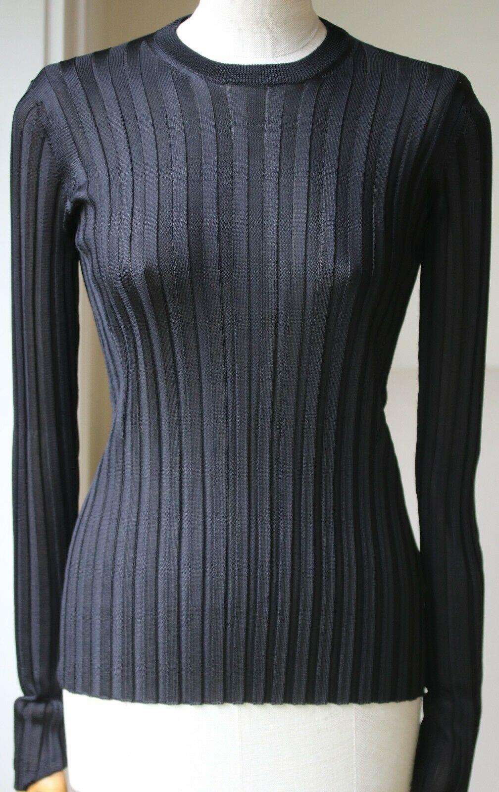 THE ROW NINETT RIBBED SWEATSHIRT XSMALL