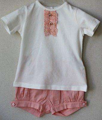 FENDI BABY WHITE AND CORAL OUTFIT 6 MONTHS