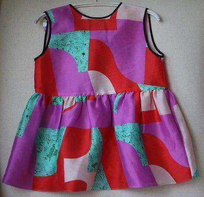 ROKSANDA BLOSSOM GIRLS SILK GRAPHIC DRESS 2 YEARS