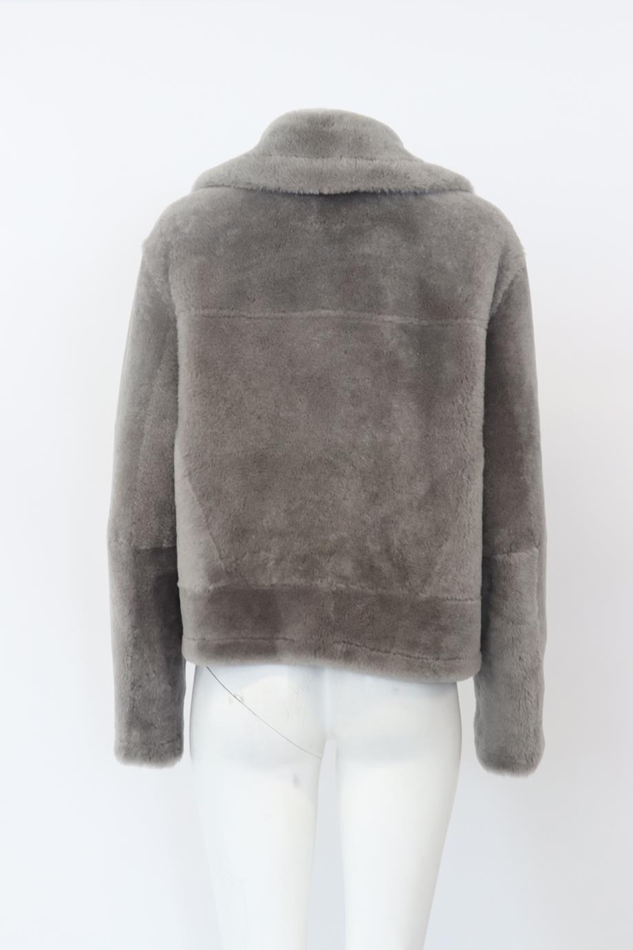 TIBI SHEARLING BIKER JACKET MEDIUM