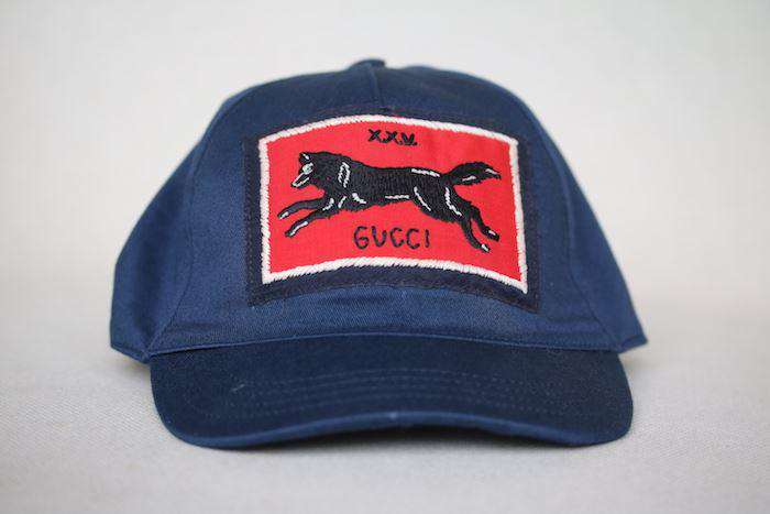 GUCCI NAVY BLUE WOLF CAP 52CM 4-6 YEARS