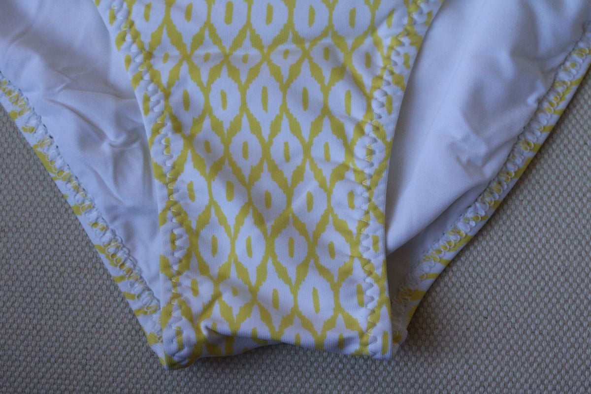 MELISSA ODABASH CANCUN YELLOW PRINT BIKINI UK 10/14