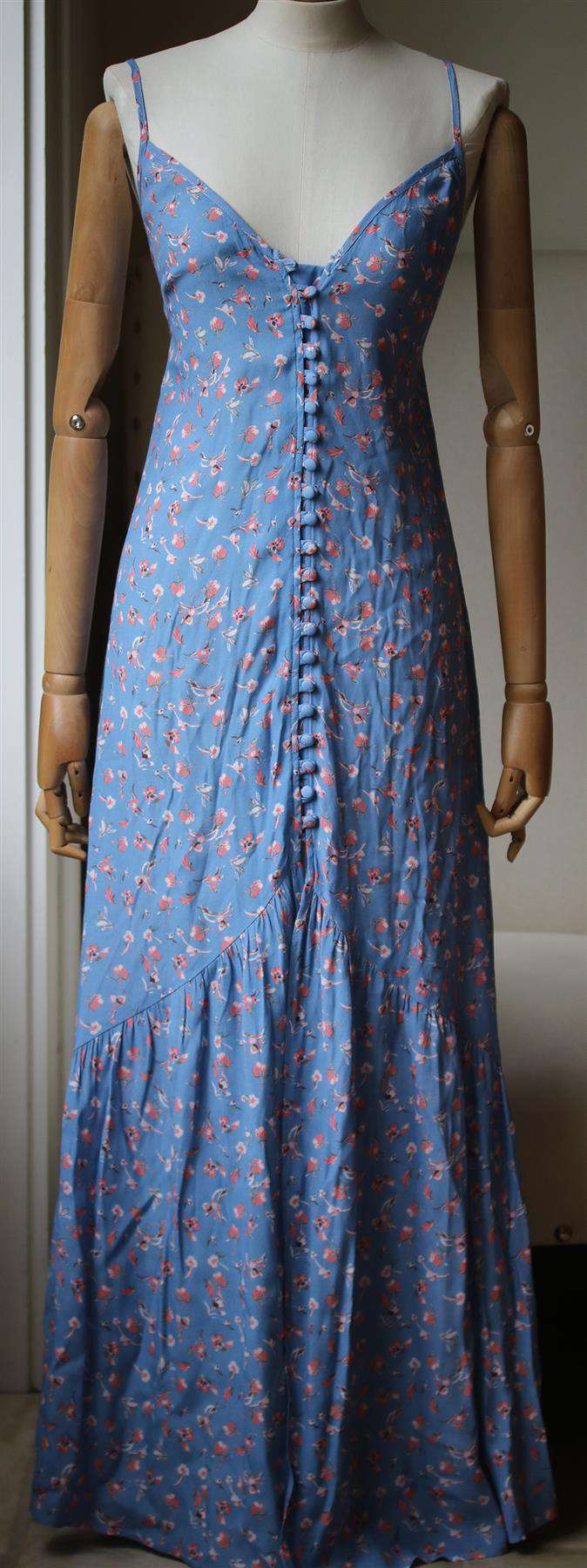 FLYNN SKYE UNBUTTON ME FRESH FLORAL MAXI DRESS SMALL