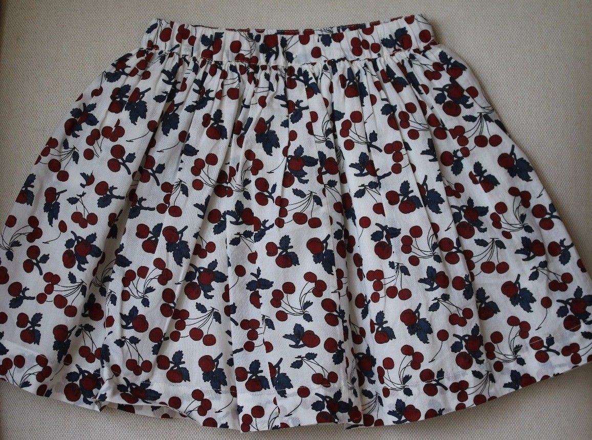 BONPOINT KIDS GIRLS CHERRY PRINT SKIRT 4 YEARS