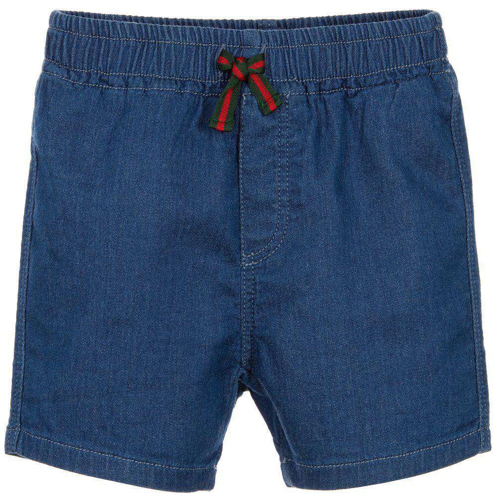 GUCCI BABY BOYS SOFT DENIM SHORTS 24 MONTHS