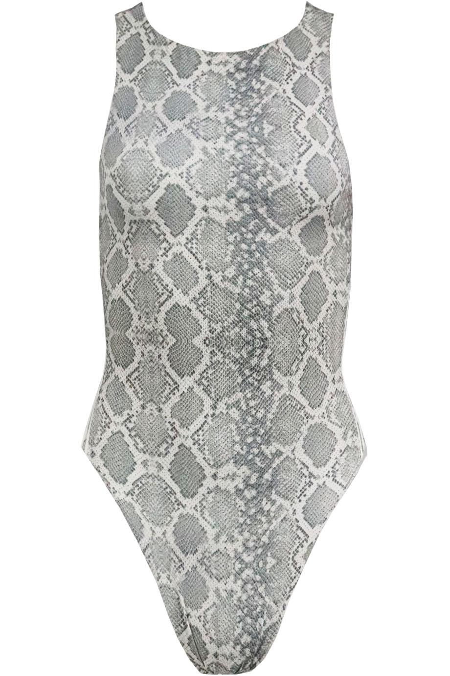 FRANKIES BIKINIS SNAKE PRINT CUTOUT SWIMSUIT XLARGE
