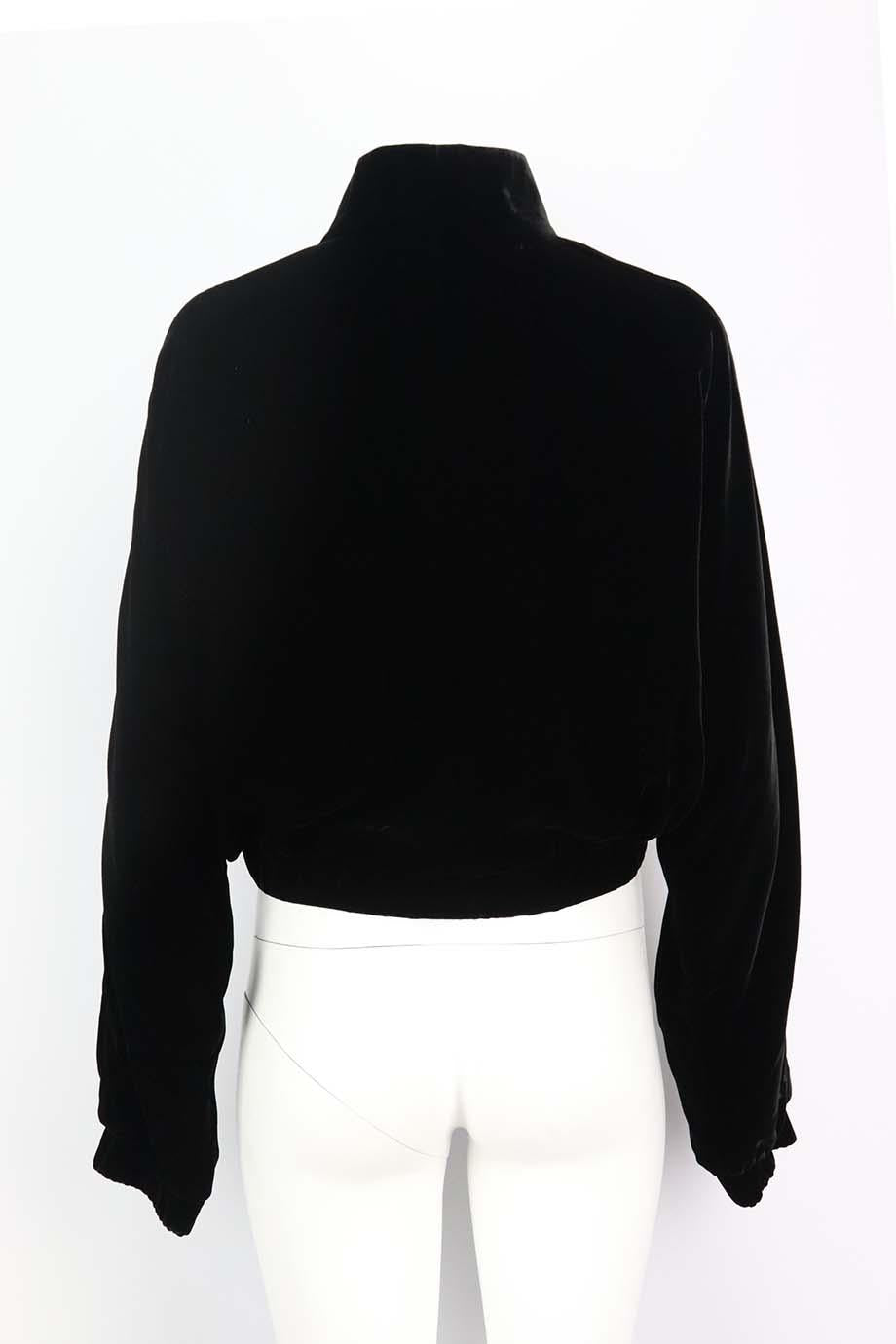 TOM FORD CROPPED VELVET BOMBER JACKET IT 48 UK 16