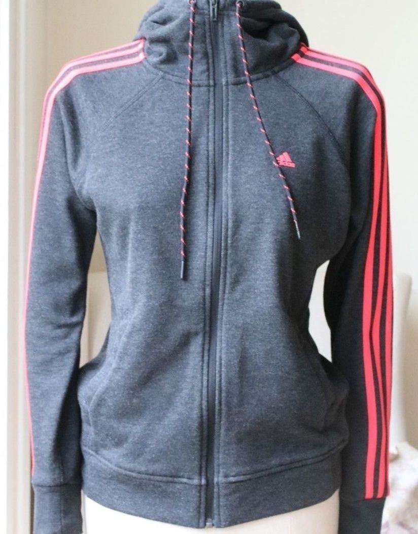 ADIDAS ESSENTIALS 3-STRIPES ZIP-UP HOODED JACKET SMALL