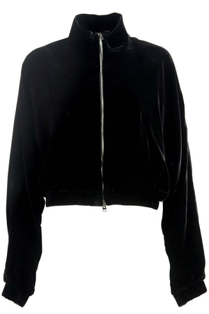 TOM FORD CROPPED VELVET BOMBER JACKET IT 48 UK 16