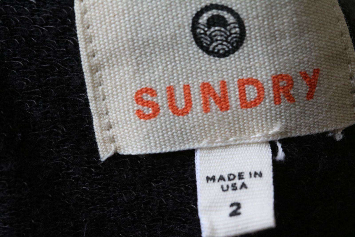 SUNDRY VINTAGE BLACK LONG-SLEEVE SWEATER UK 10
