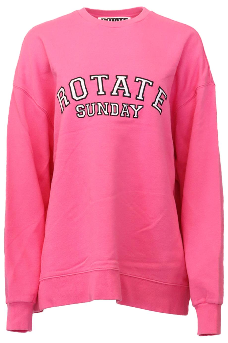 ROTATE BIRGER CHRISTENSEN OVERSIZED EMBROIDERED COTTON JERSEY SWEATSHIRT SMALL