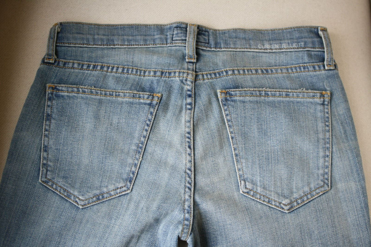 CURRENT ELLIOTT THE SILVERLAKE ZIP BLUE JEANS W27 UK 8/10