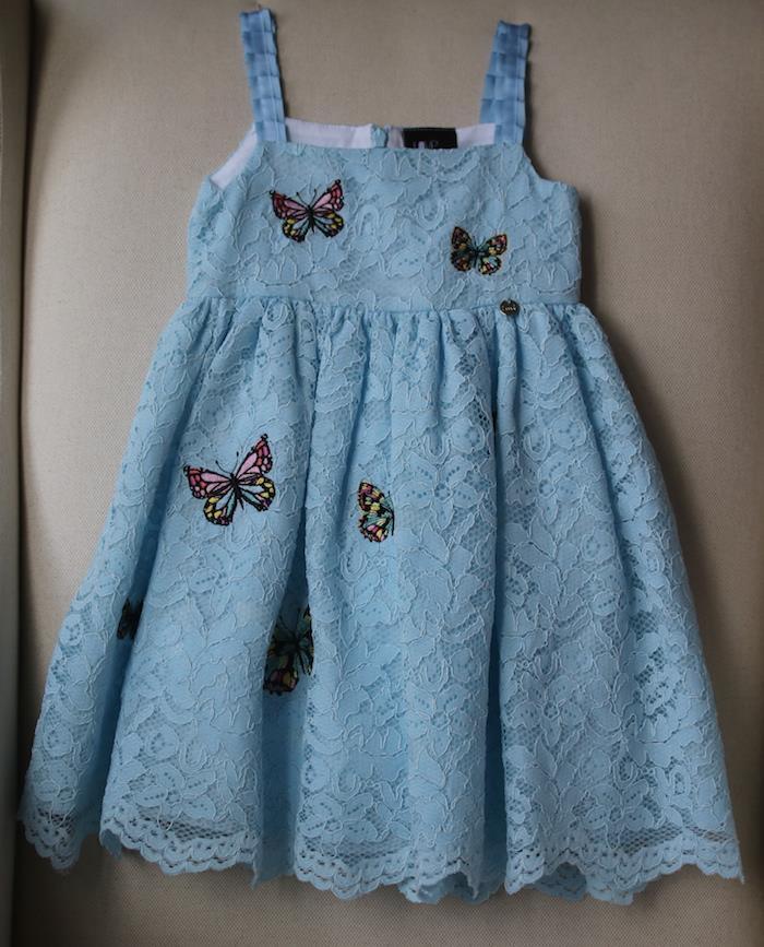 LOVE MADE LOVE GIRLS PALE BLUE LACE DRESS 3-4 YEARS