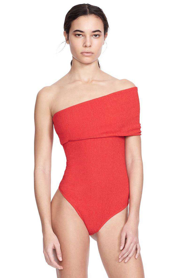 ALIX HEWES CUTOUT OFF-THE-SHOULDER BODYSUIT SMALL