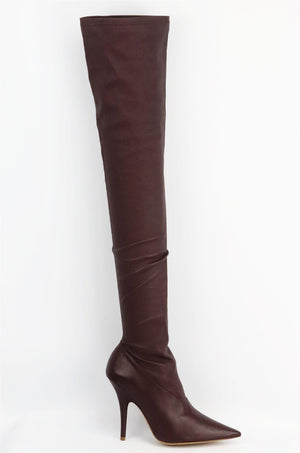 YEEZY SEASON 5 STRETCH LEATHER OVER THE KNEE BOOTS EU 39 UK 6 US 9