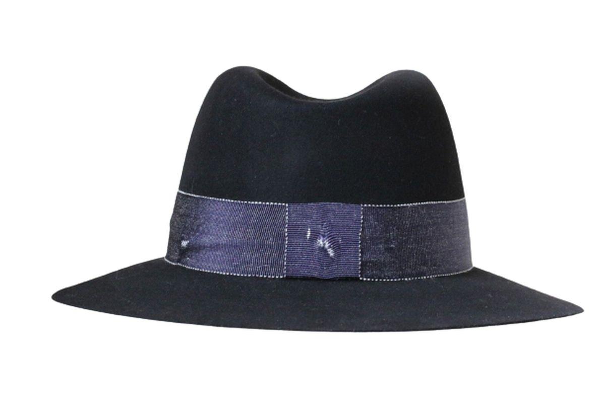 MAISON MICHEL HENRIETTA RABBIT FELT FEDORA HAT MEDIUM