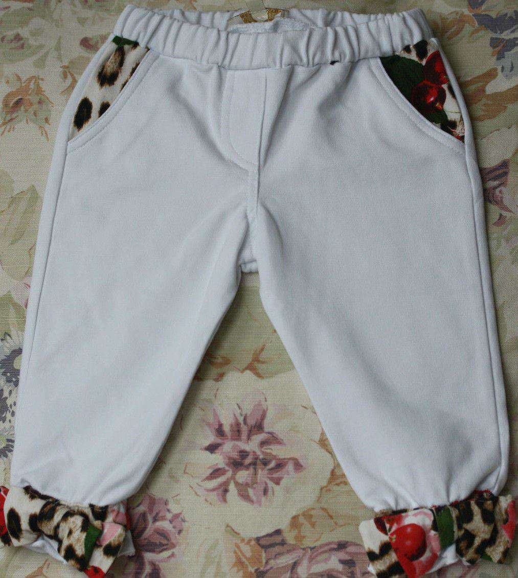 ROBERTO CAVALLI BABY CHERRY TRIM TROUSERS 6 MONTHS