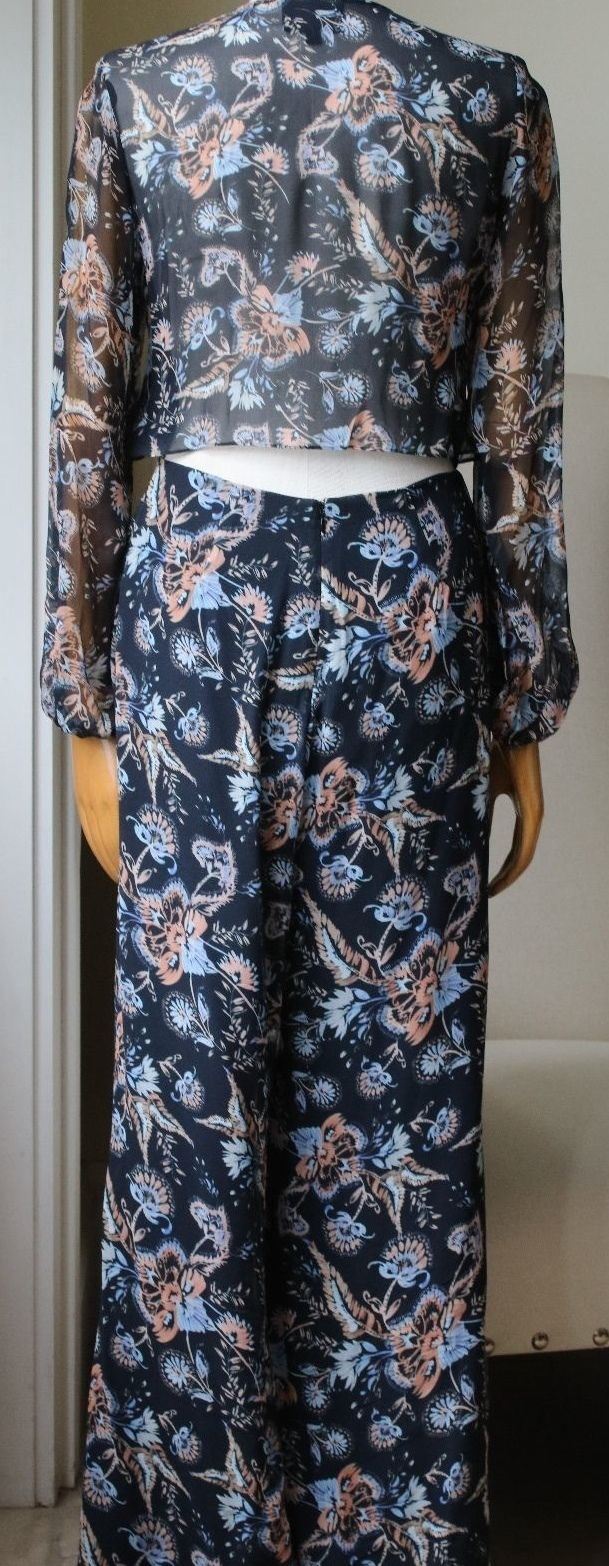 INTERMIX LYSETTE FRONT KNOT PRINT JUMPSUIT MEDIUM