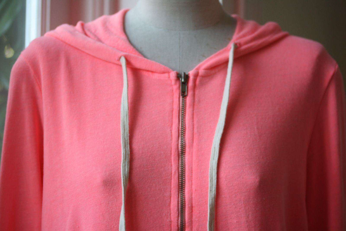 SUNDRY ZIP FRONT POCKET HOODIE US 2 UK 6