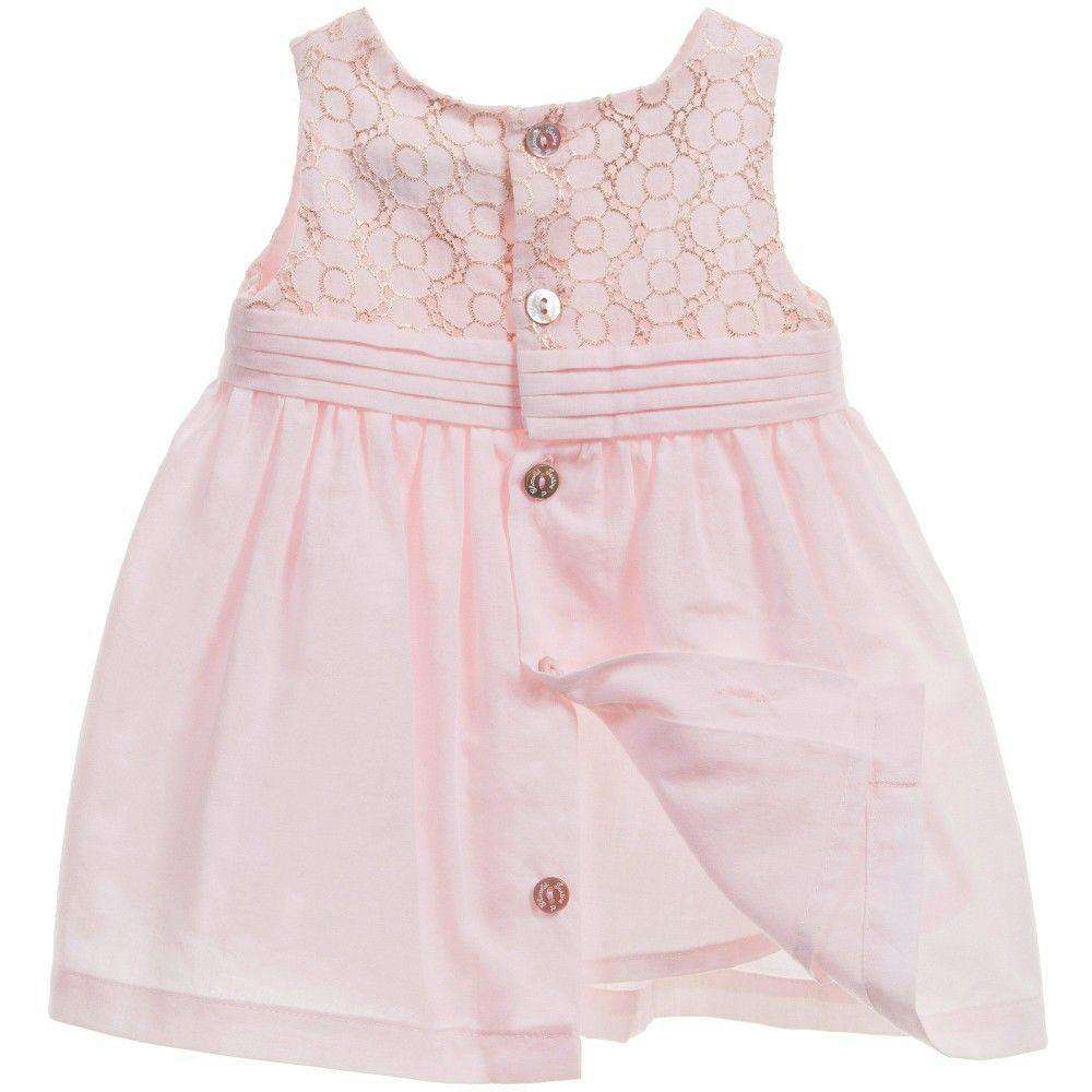TARTINE ET CHOCOLAT BABY PINK COTTON DRESS 18 MONTHS