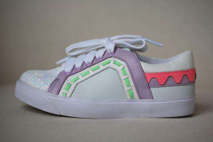 SOPHIA WEBSTER MINI GIRLS WHITE RIKO TRAINERS EU 26 UK 8.5
