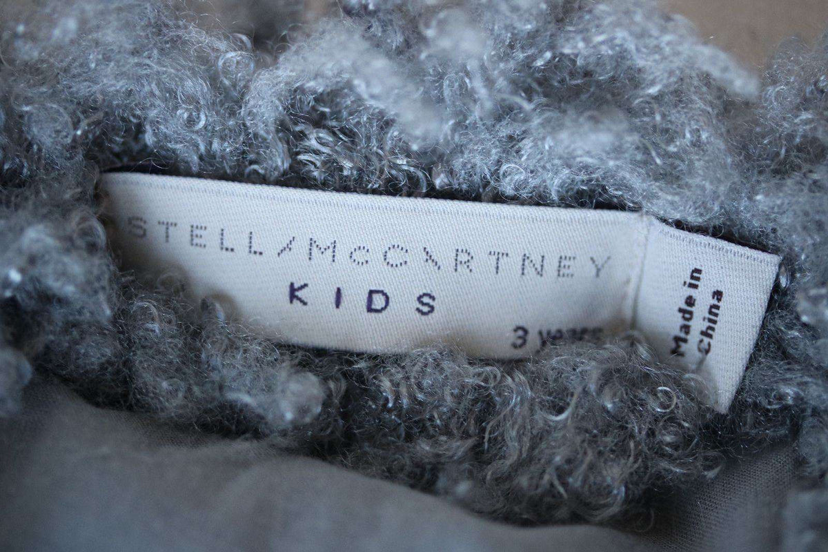 STELLA MCCARTNEY KIDS BABY GREY SPARKLES COAT 3 YEARS