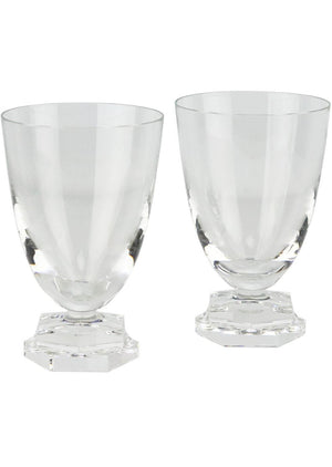 BACCARAT SET OF 2 CRYSTAL RED WINE GLASSES