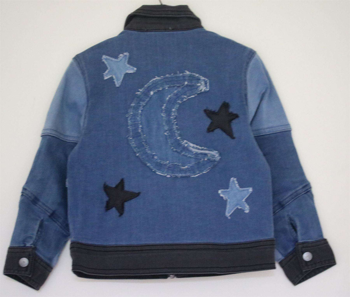 STELLA MCCARTNEY KIDS BLACK & BLUE DENIM JACKET 4 YEARS