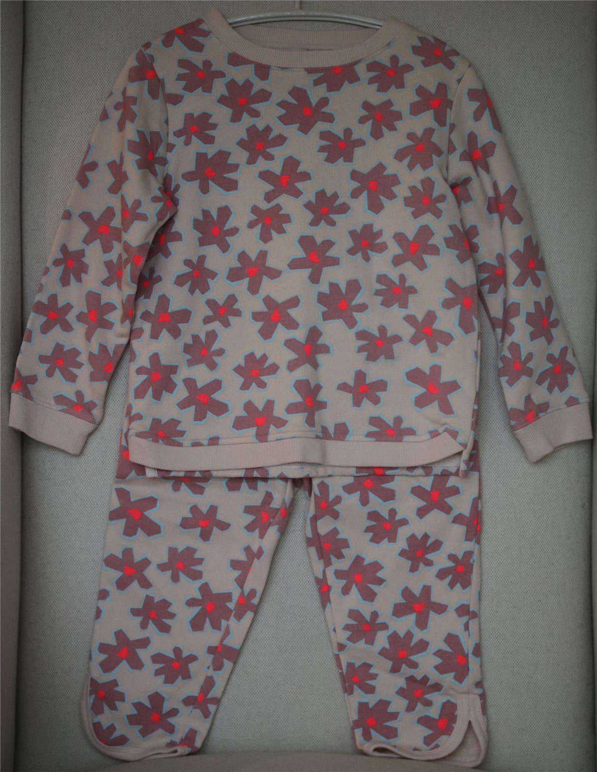 STELLA MCCARTNEY KIDS PINK FLORAL EMILIE TRACKSUIT 4 YEARS