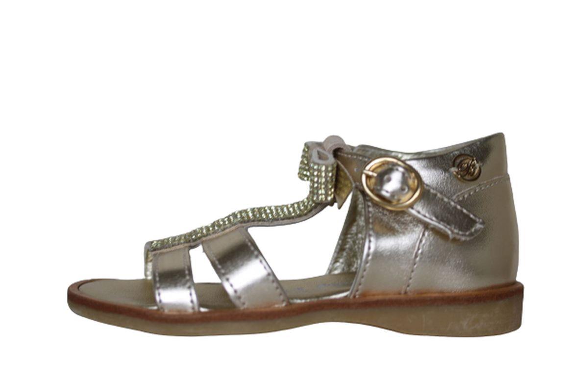 MISS BLUMARINE GIRLS GOLD SANDALS WITH DIAMANTÉ EU 24 UK 7