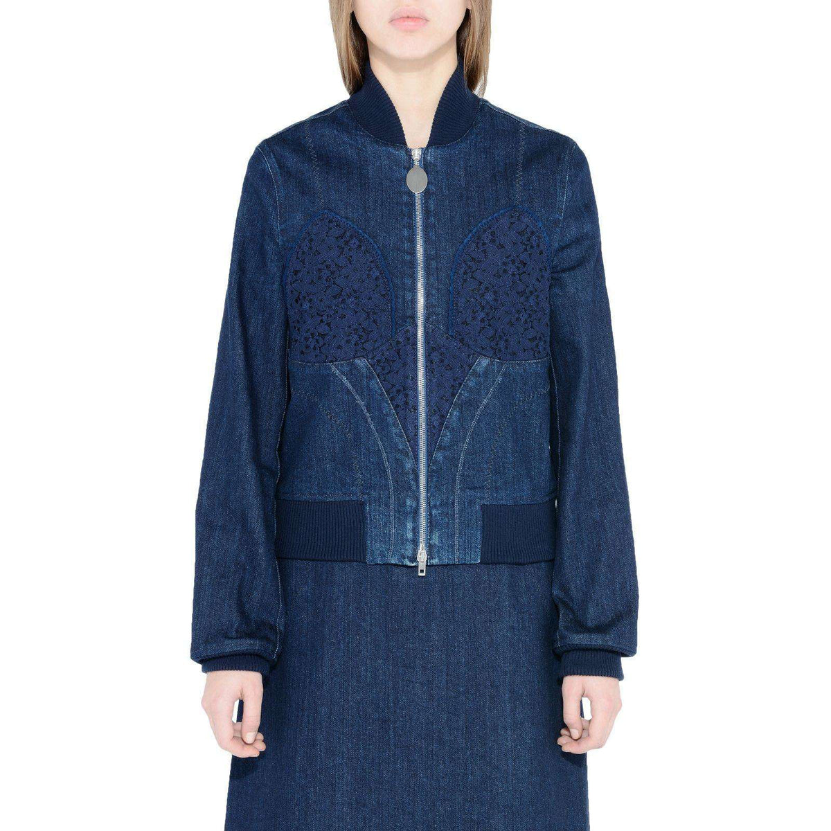 STELLA MCCARTNEY DENIM LACE JACKET IT 38 UK 8