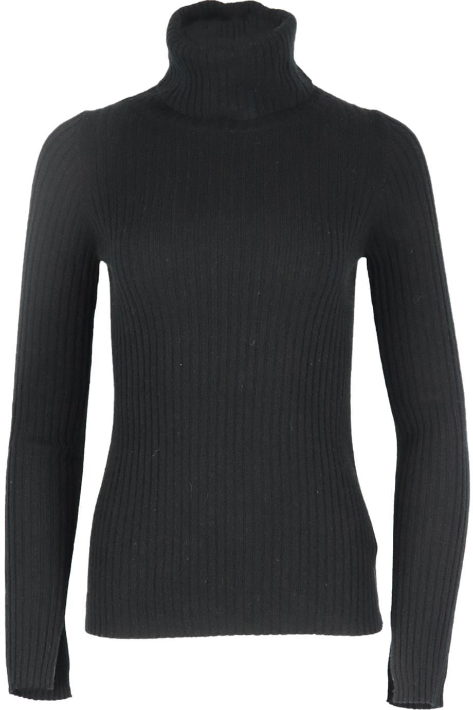 NILI LOTAN RIBBED CASHMERE TURTLENECK SWEATER MEDIUM