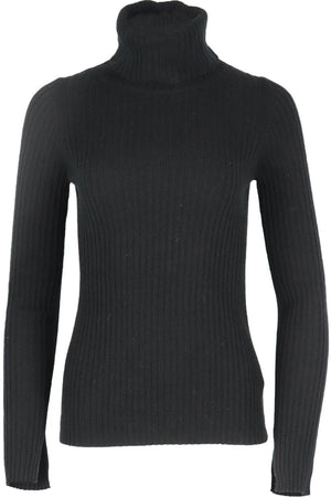 NILI LOTAN RIBBED CASHMERE TURTLENECK SWEATER MEDIUM