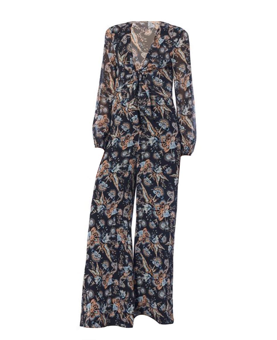 INTERMIX LYSETTE FRONT KNOT PRINT JUMPSUIT MEDIUM