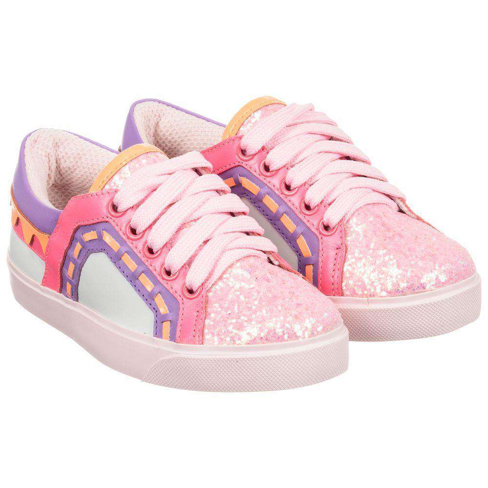 SOPHIA WEBSTER KIDS GIRLS RIKO LEATHER SNEAKERS EU 30 UK 11.5/12