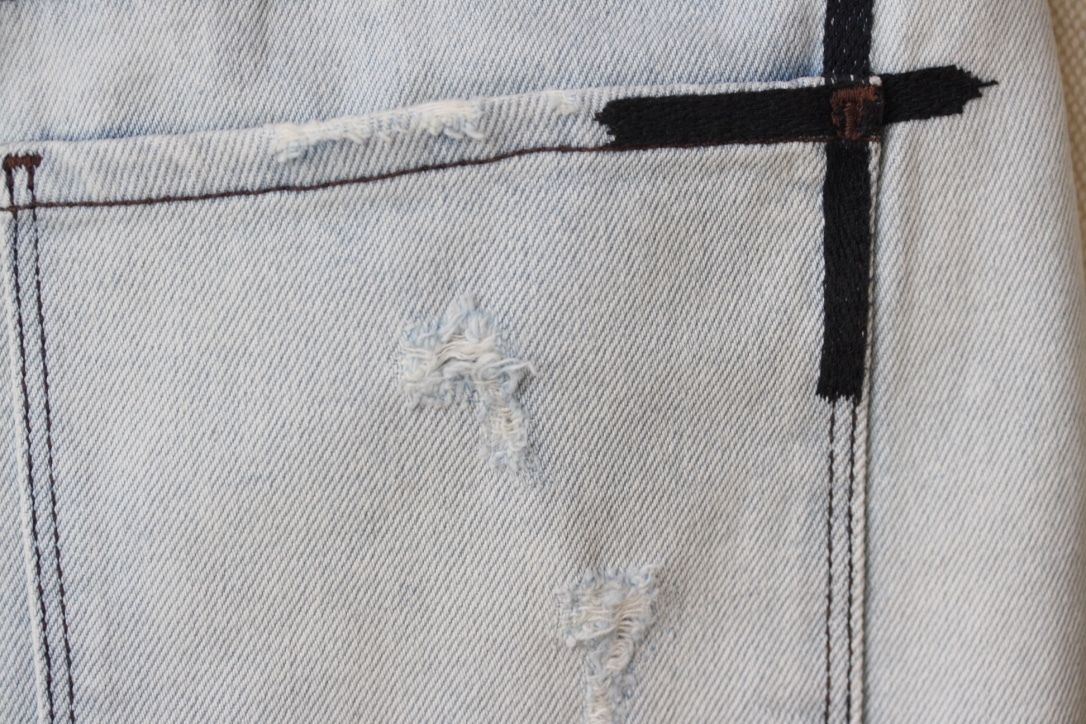RTA LEO DENIM SHORTS W27 UK 8/10
